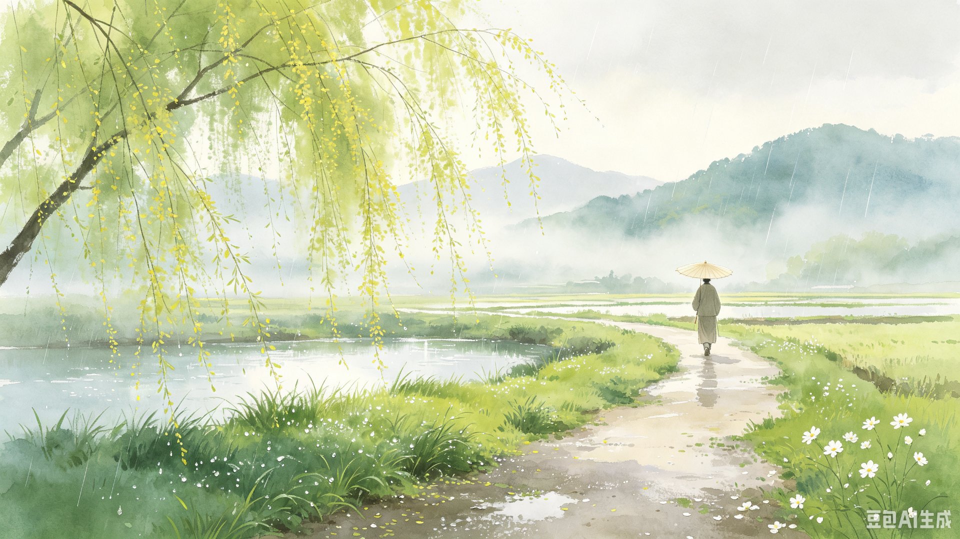 春雨酥，润万物：折柳踏青怀旧人